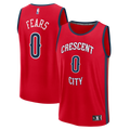 Jeremiah Fears New Orleans Pelicans Fanatics Fast Break Replica Player Jersey - Statement Edition - Red | NBA Fan Gear