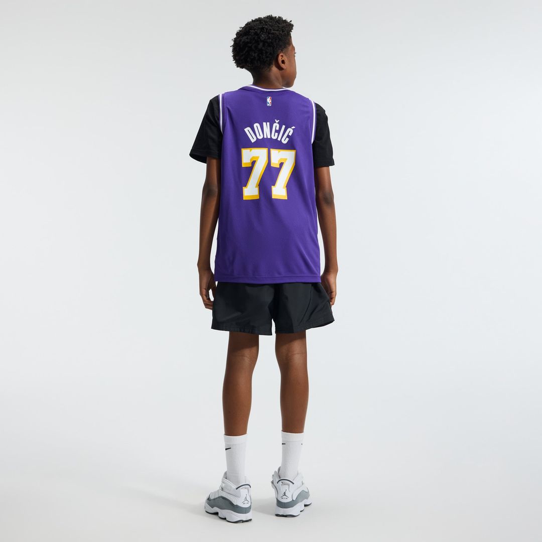 Luka Dončić Los Angeles Lakers Fanatics Youth Fast Break Jersey - Statement Edition - Purple | NBA Fan Gear