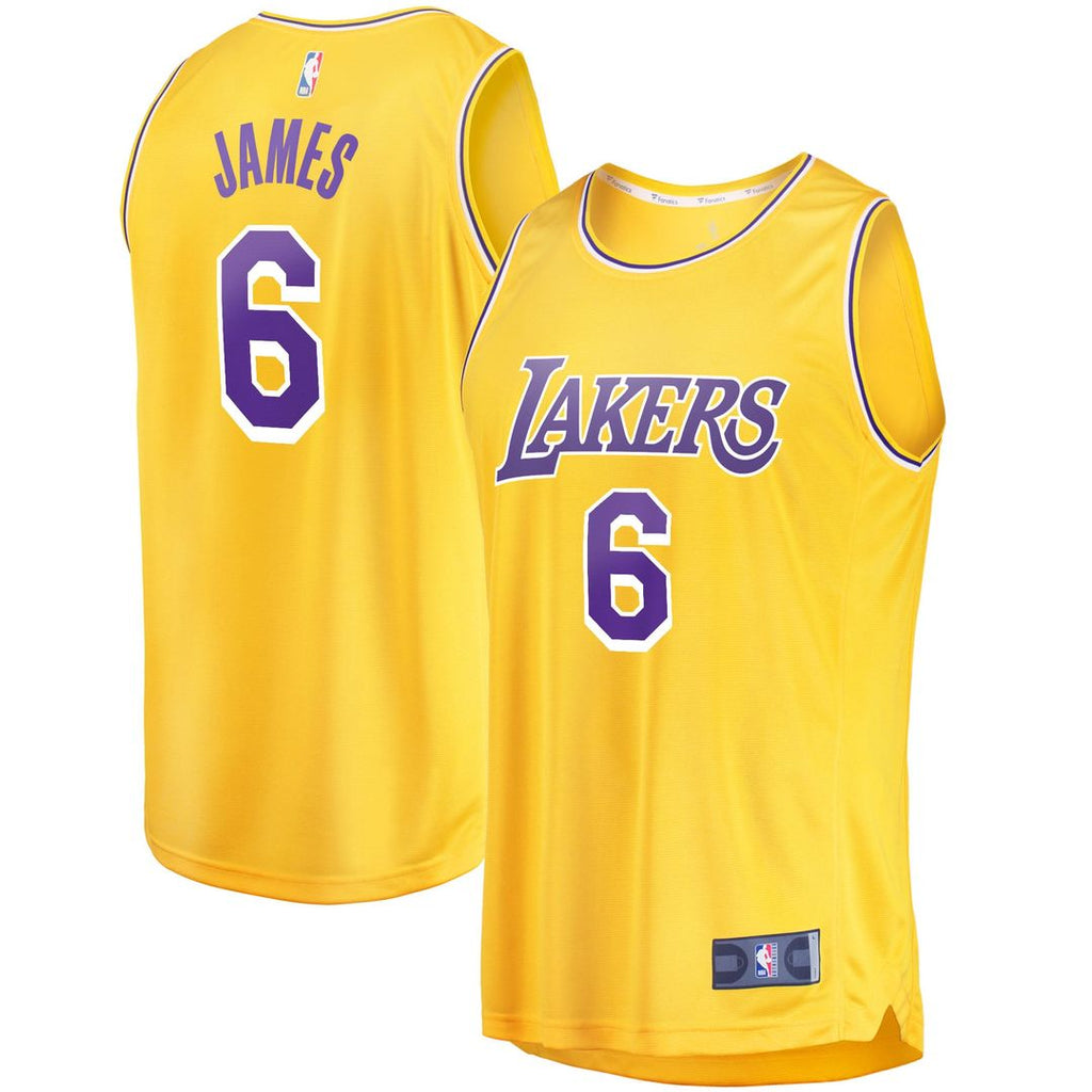 LeBron James Los Angeles Lakers Fanatics 2021/ 22 Fast Break Replica Jersey - Icon Edition - Gold | NBA Fan Gear
