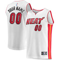 Miami Heat Fanatics Fast Break Custom Replica Jersey - Association Edition - White | NBA Fan Gear