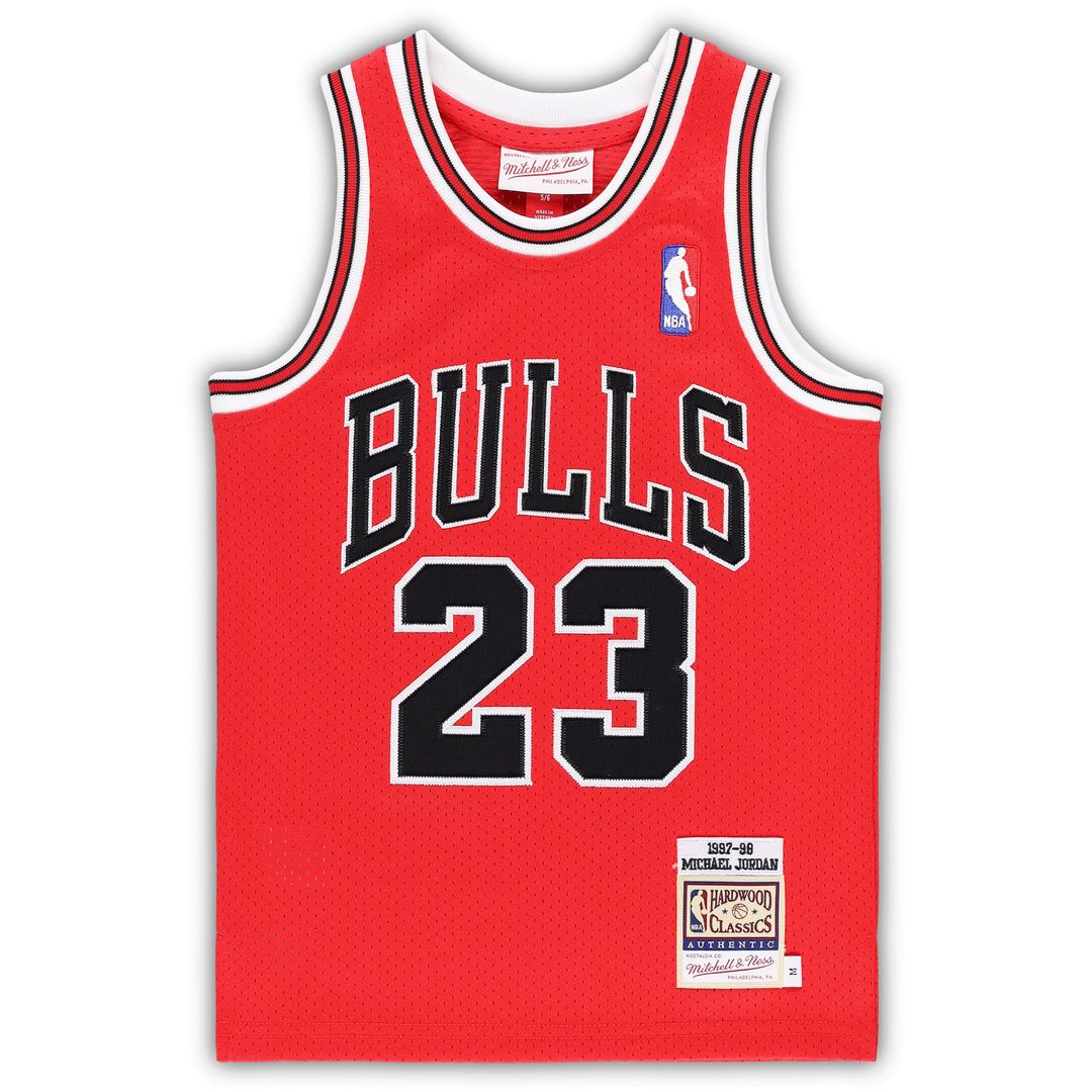 Michael Jordan Chicago Bulls Mitchell & Ness Preschool 1997/ 98 Hardwood Classics Authentic Jersey - Red | NBA Fan Gear