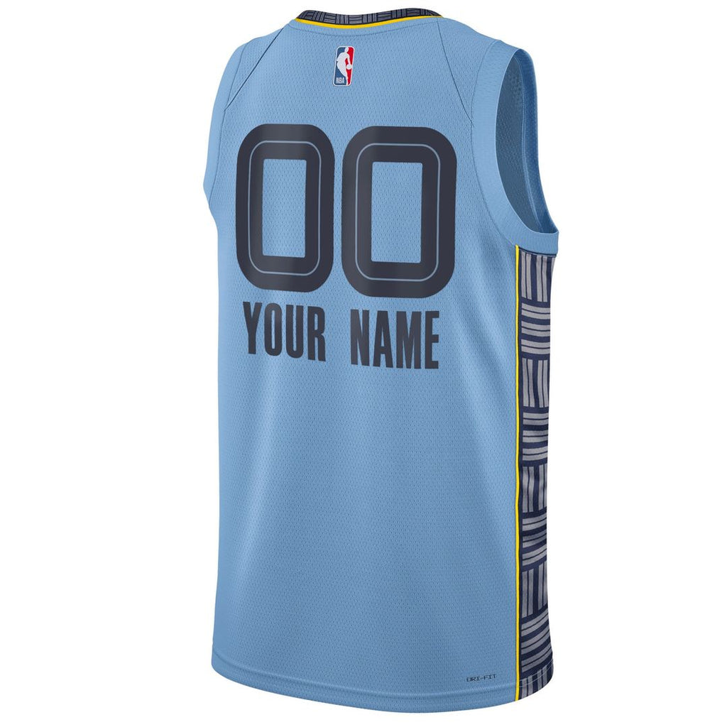 Memphis Grizzlies Jordan Brand Unisex 2022/ 23 Swingman Custom Jersey - Statement Edition - Blue | NBA Fan Gear
