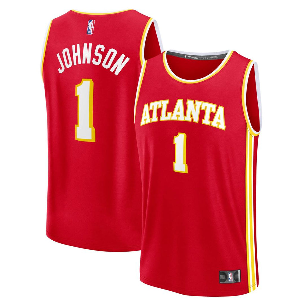 Jalen Johnson Atlanta Hawks Fanatics Fast Break Replica Jersey - Icon Edition - Red | NBA Fan Gear