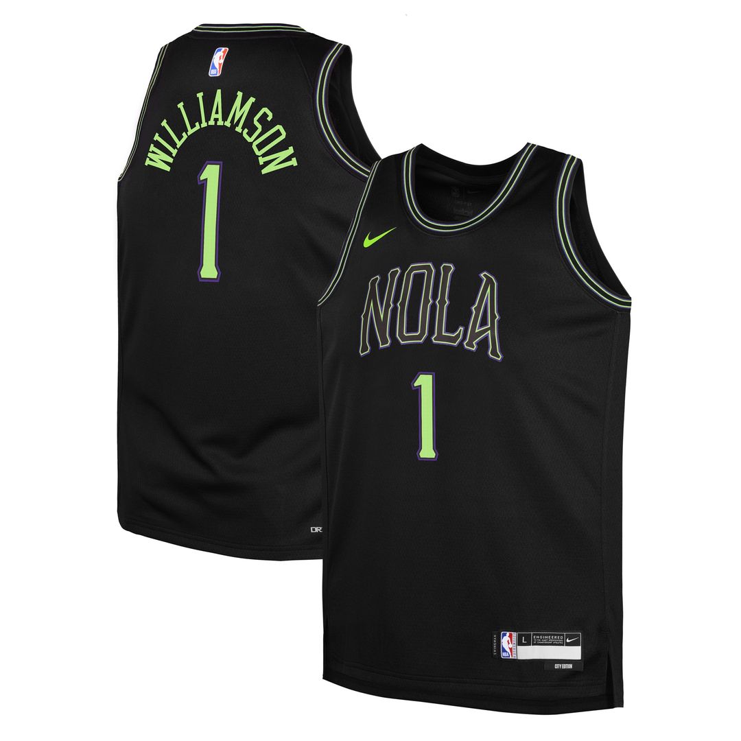 Zion Williamson New Orleans Pelicans Nike Youth 2025/ 26 City Edition Swingman Jersey - Black | NBA Fan Gear