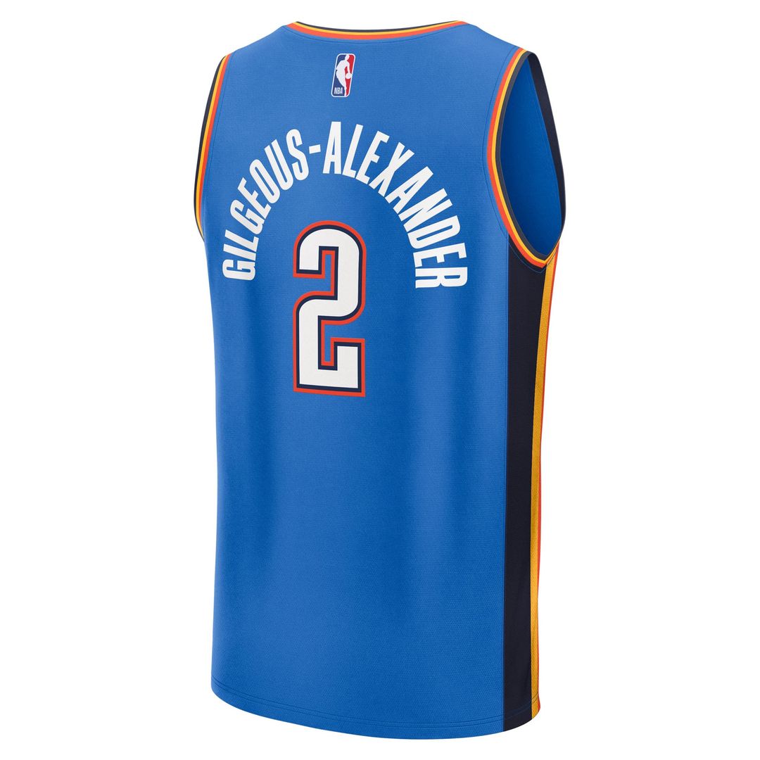 Shai Gilgeous-Alexander Oklahoma City Thunder Fanatics Fast Break Replica Player Jersey - Icon Edition - Blue | NBA Fan Gear