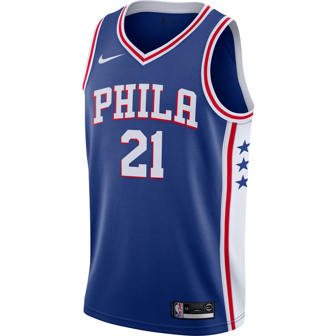 Joel Embiid Philadelphia 76ers Nike 2019/ 2020 Swingman Jersey - Icon Edition - Royal | NBA Fan Gear