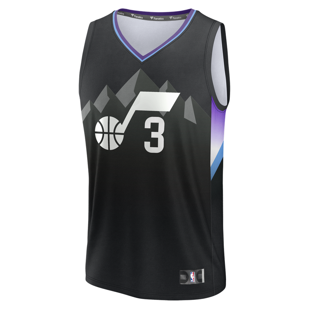 Keyonte George Utah Jazz Fanatics Fast Break Replica Jersey - Statement Edition - Black | NBA Fan Gear