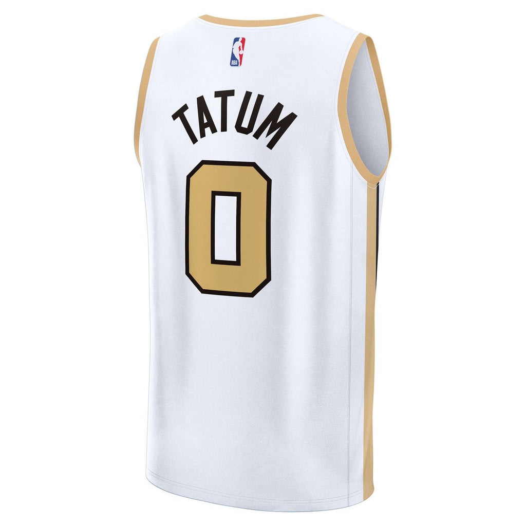 Jayson Tatum Boston Celtics Fanatics Youth 2025/ 26 City Edition Fast Break Jersey - White | NBA Fan Gear