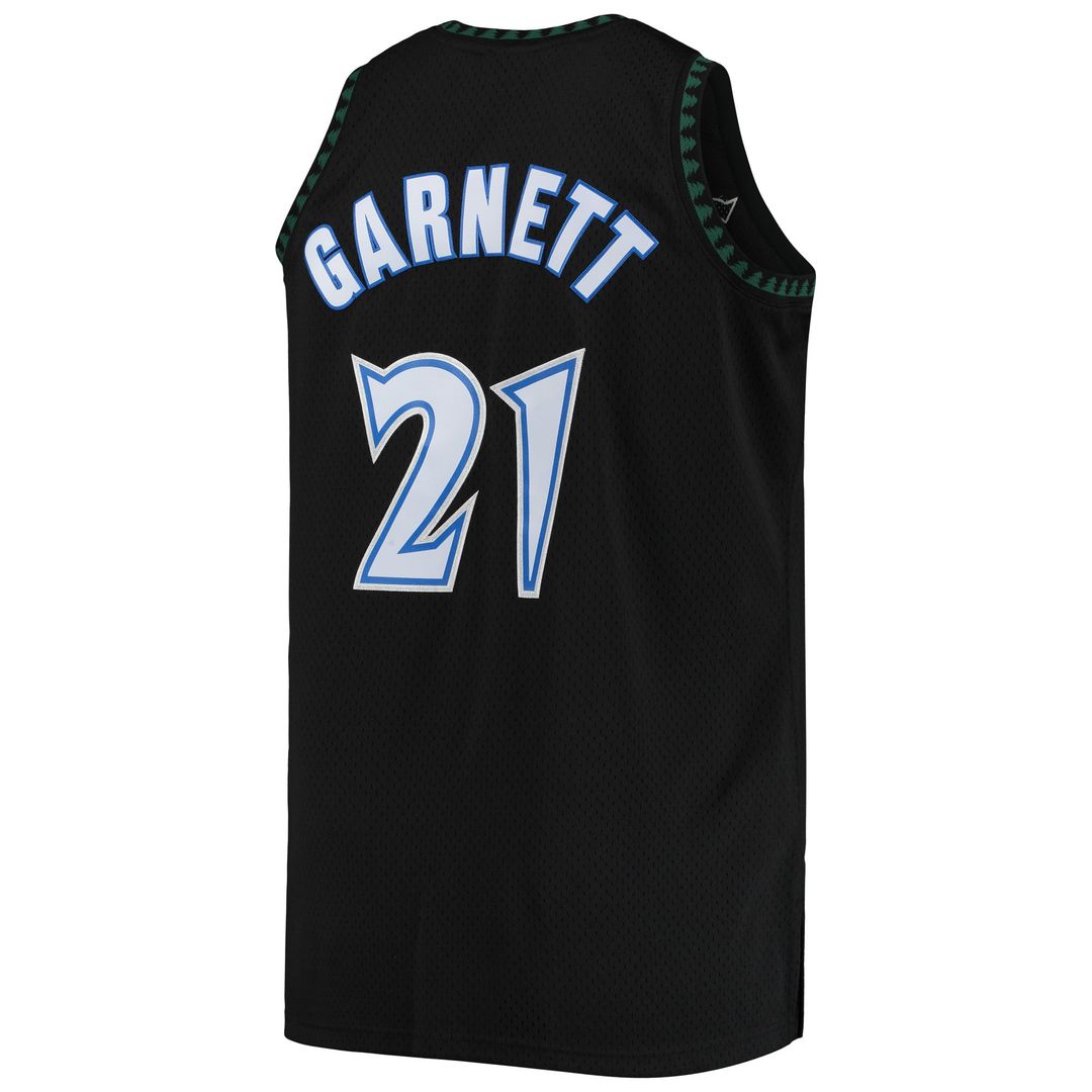 Kevin Garnett Minnesota Timberwolves Mitchell & Ness 1997/ 98 Big & Tall Hardwood Classics Swingman Jersey - Black | NBA Fan Gear
