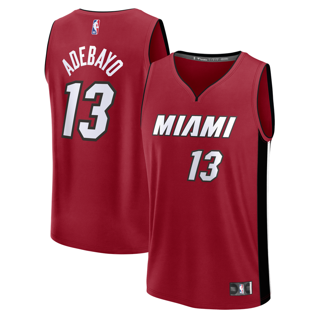 Bam Adebayo Miami Heat Fanatics Fast Break Replica Player Jersey - Statement Edition - Red | NBA Fan Gear