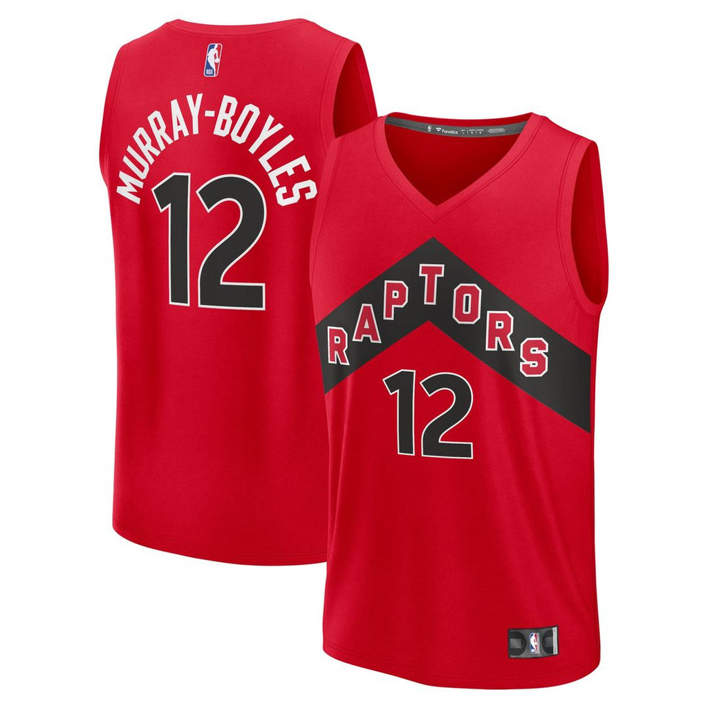 Collin Murray-Boyles Toronto Raptors Fanatics 2025 NBA Draft First Round Pick Fast Break Replica Jersey - Icon Edition - Red | Fan Gear