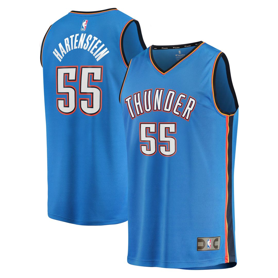 Isaiah Hartenstein Oklahoma City Thunder Fanatics Fast Break Replica Player Jersey - Icon Edition - Blue | NBA Fan Gear