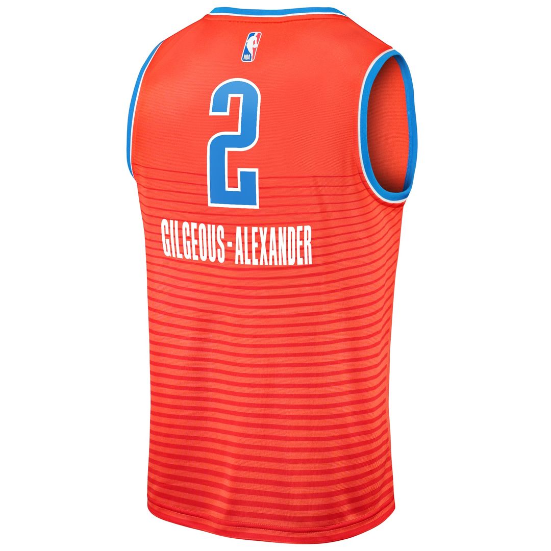 Shai Gilgeous-Alexander Oklahoma City Thunder Fanatics Fast Break Player Jersey - Statement Edition - Orange | NBA Fan Gear