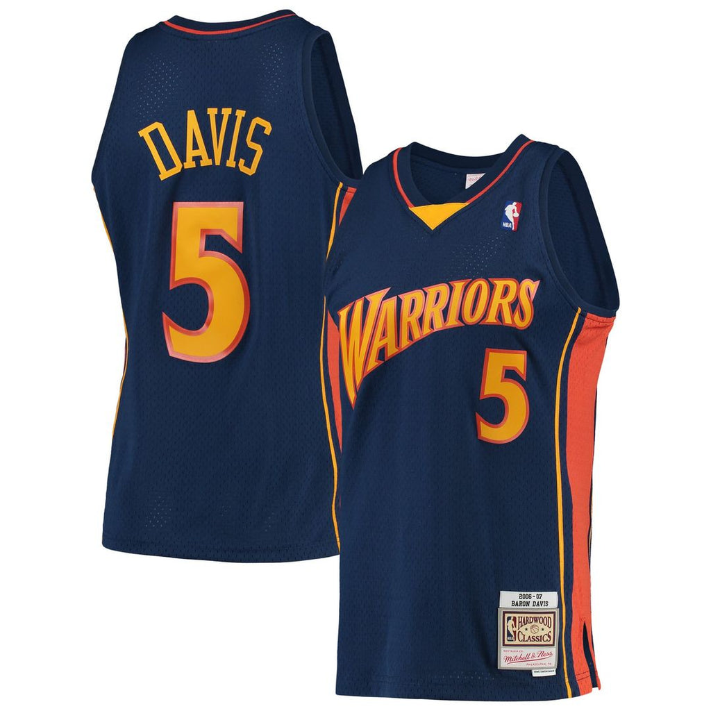 Baron Davis Golden State Warriors Mitchell & Ness 2006/ 07 Hardwood Classics Swingman Jersey - Navy | NBA Fan Gear