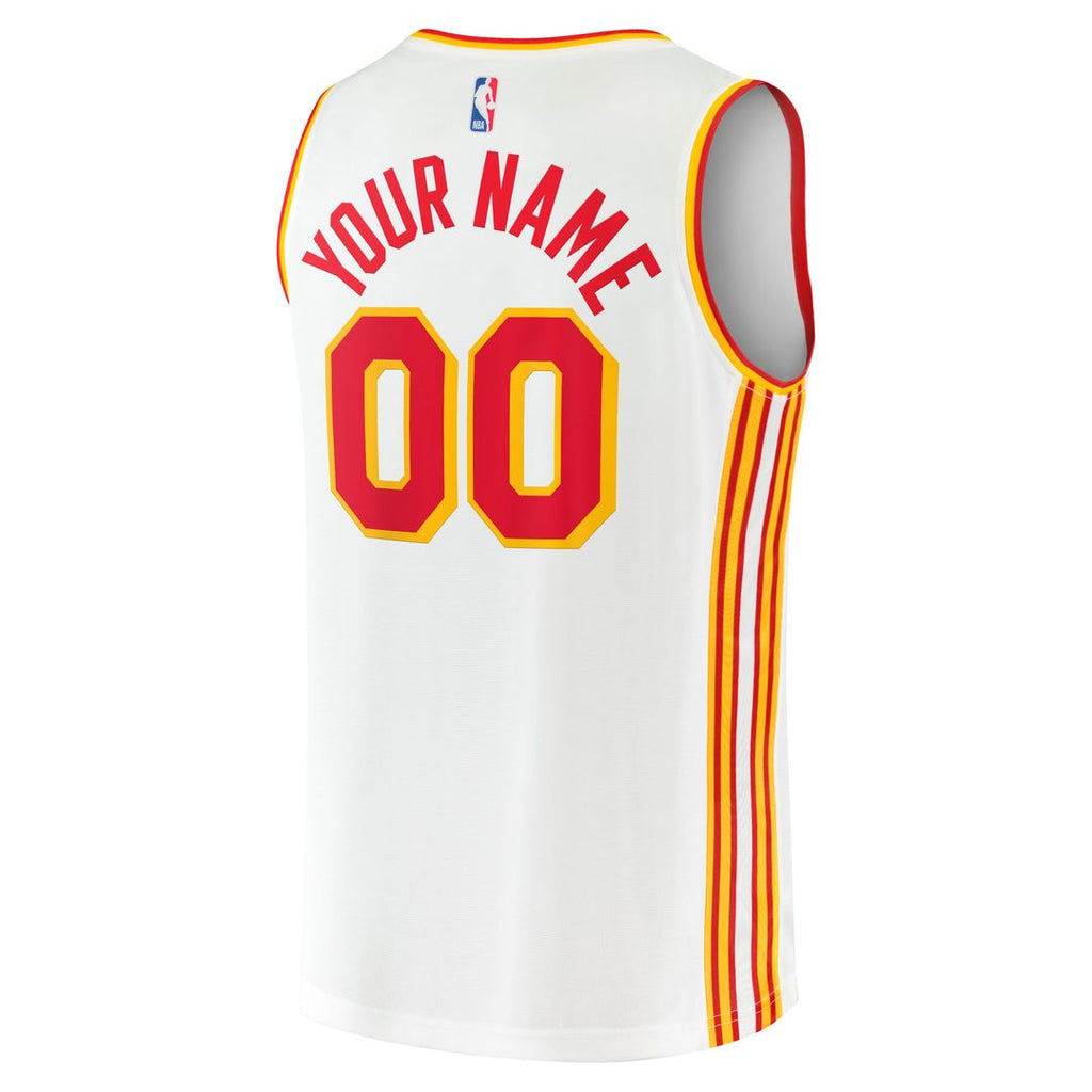 Atlanta Hawks Fanatics Fast Break Custom Replica Jersey - Association Edition - White | NBA Fan Gear