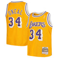 Shaquille O'Neal Los Angeles Lakers Mitchell & Ness Youth Swingman Throwback Jersey - Gold | NBA Fan Gear