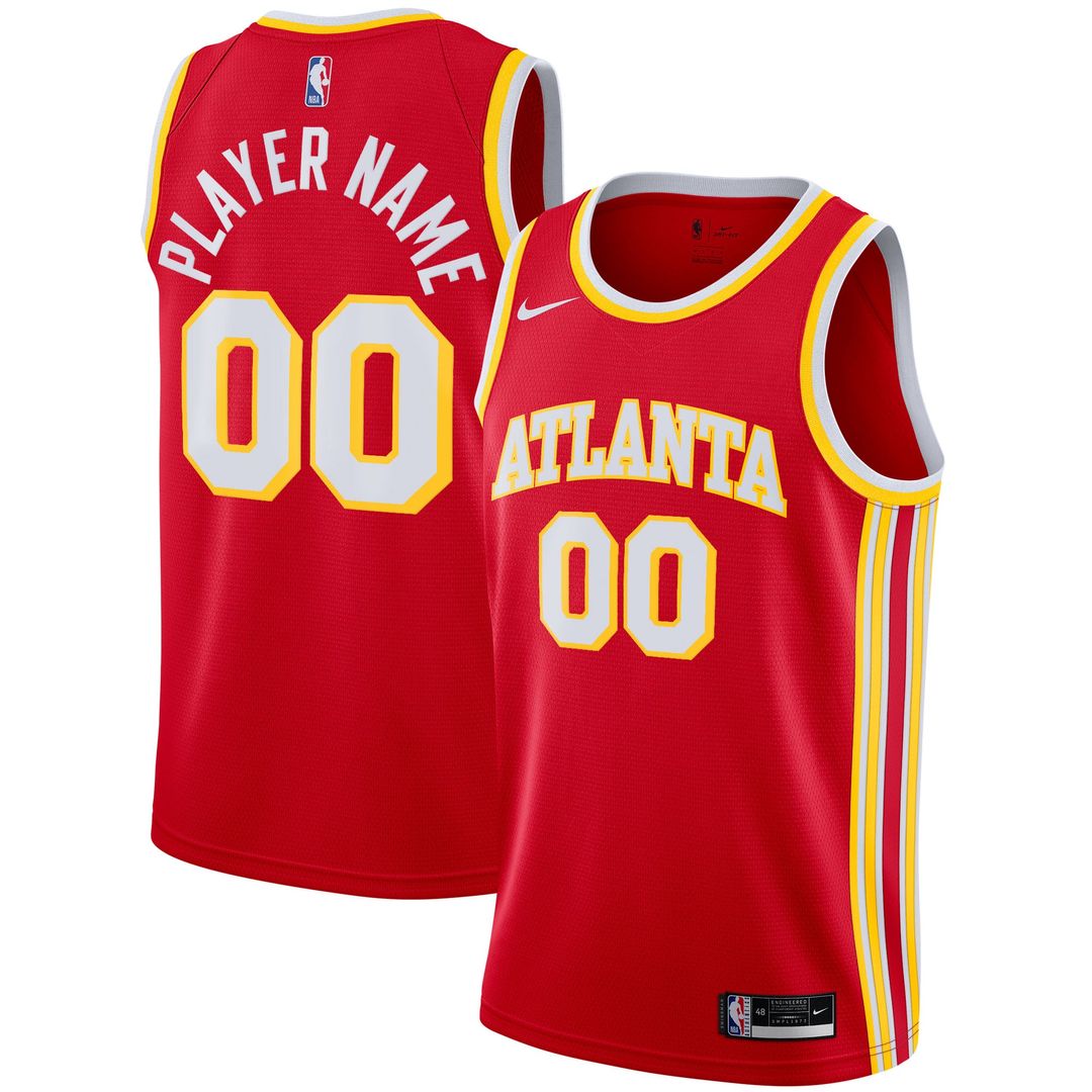 Atlanta Hawks Nike 2020/ 21 Swingman Custom Jersey - Icon Edition - Red | NBA Fan Gear