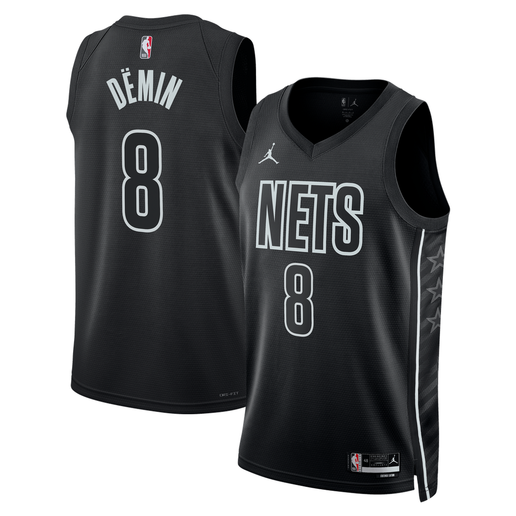 Egor Dëmin Brooklyn Nets Jordan Brand Unisex Swingman Jersey - Statement Edition - Black | NBA Fan Gear