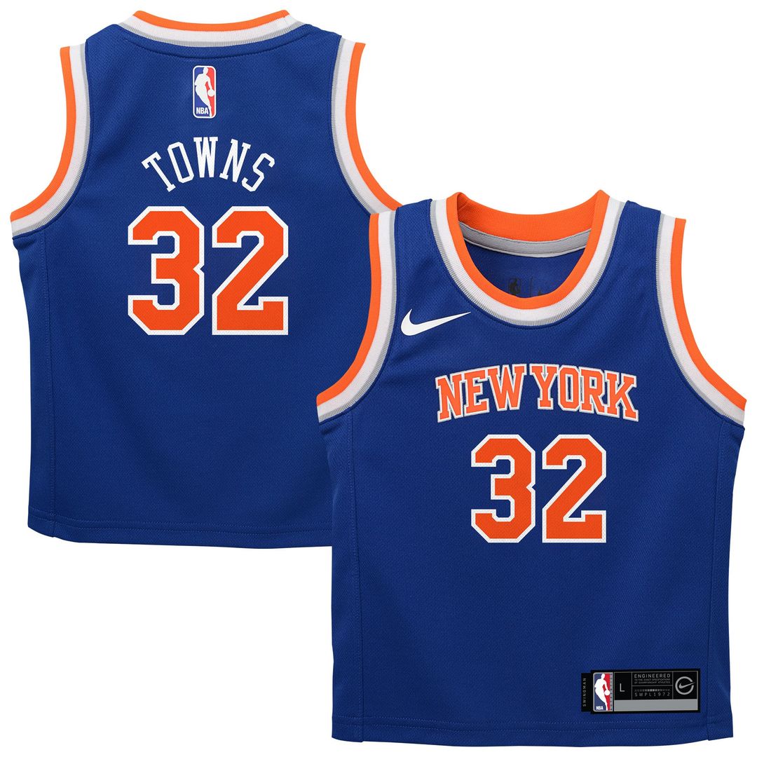 Karl-Anthony Towns New York Knicks Nike Preschool Replica Swingman Jersey - Icon Edition - Blue | NBA Fan Gear