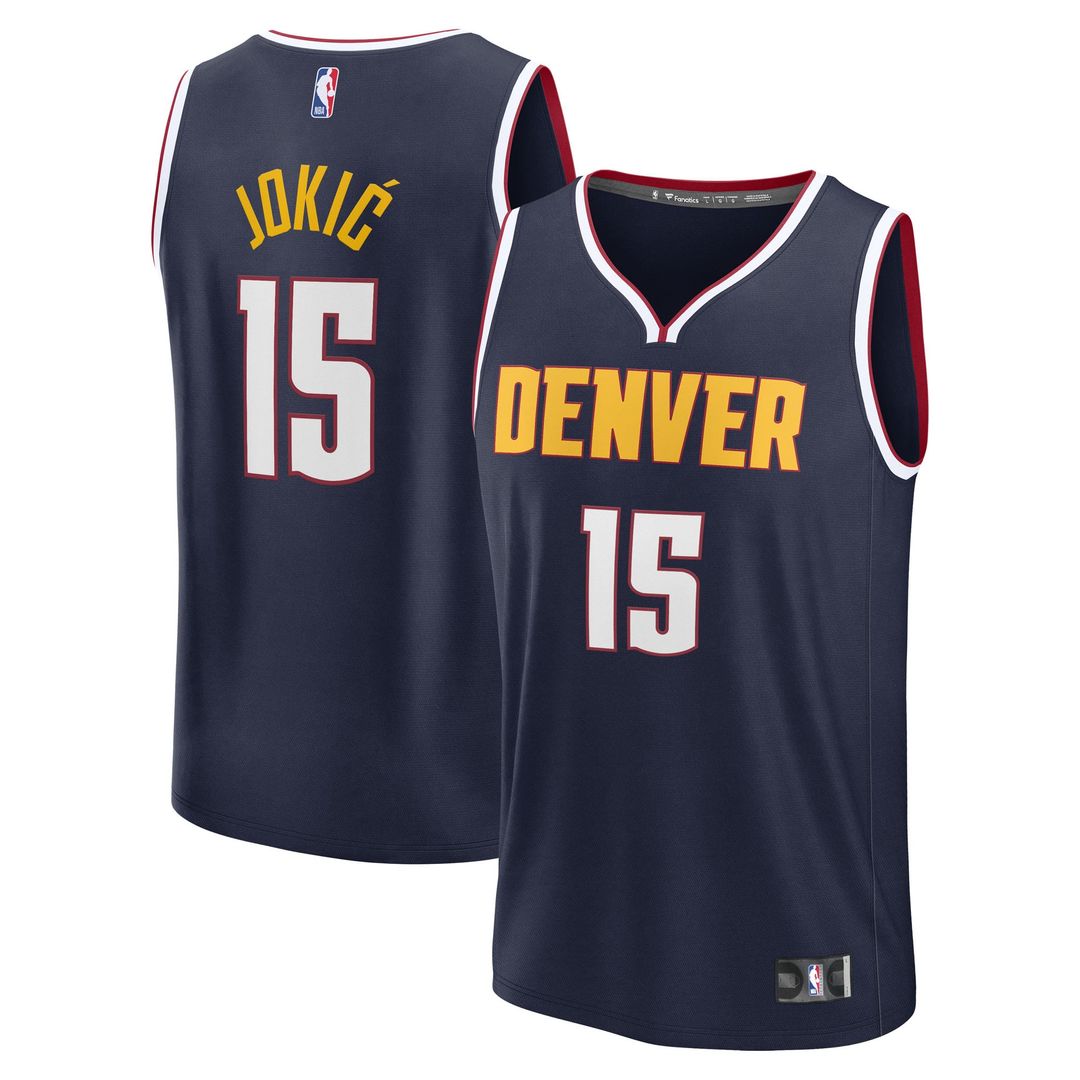 Nikola Jokic Denver Nuggets Fanatics Youth Fast Break Replica Player Jersey - Icon Edition - Navy | NBA Fan Gear