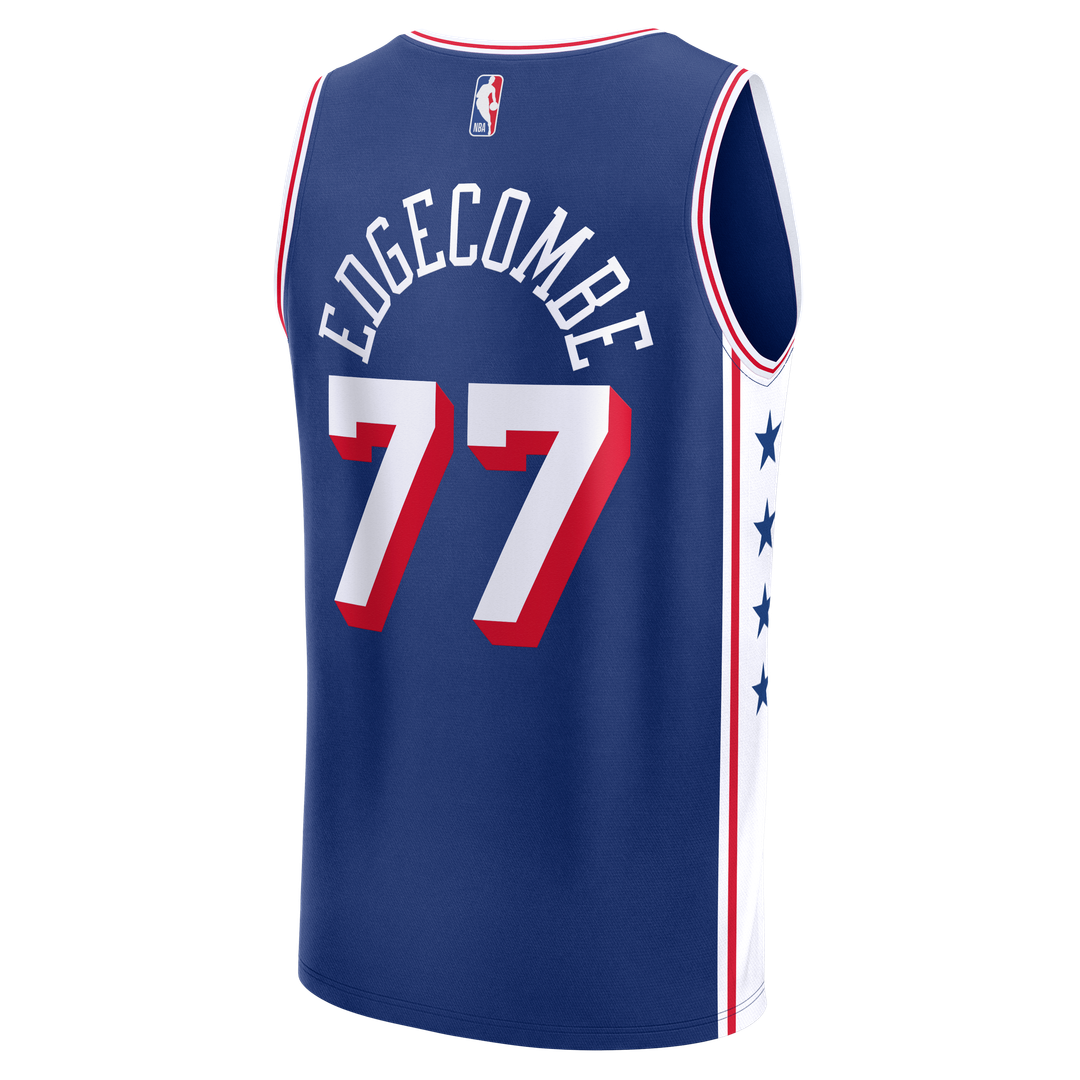 VJ Edgecombe Philadelphia 76ers Fanatics Fast Break Jersey - Royal - Icon Edition | NBA Fan Gear