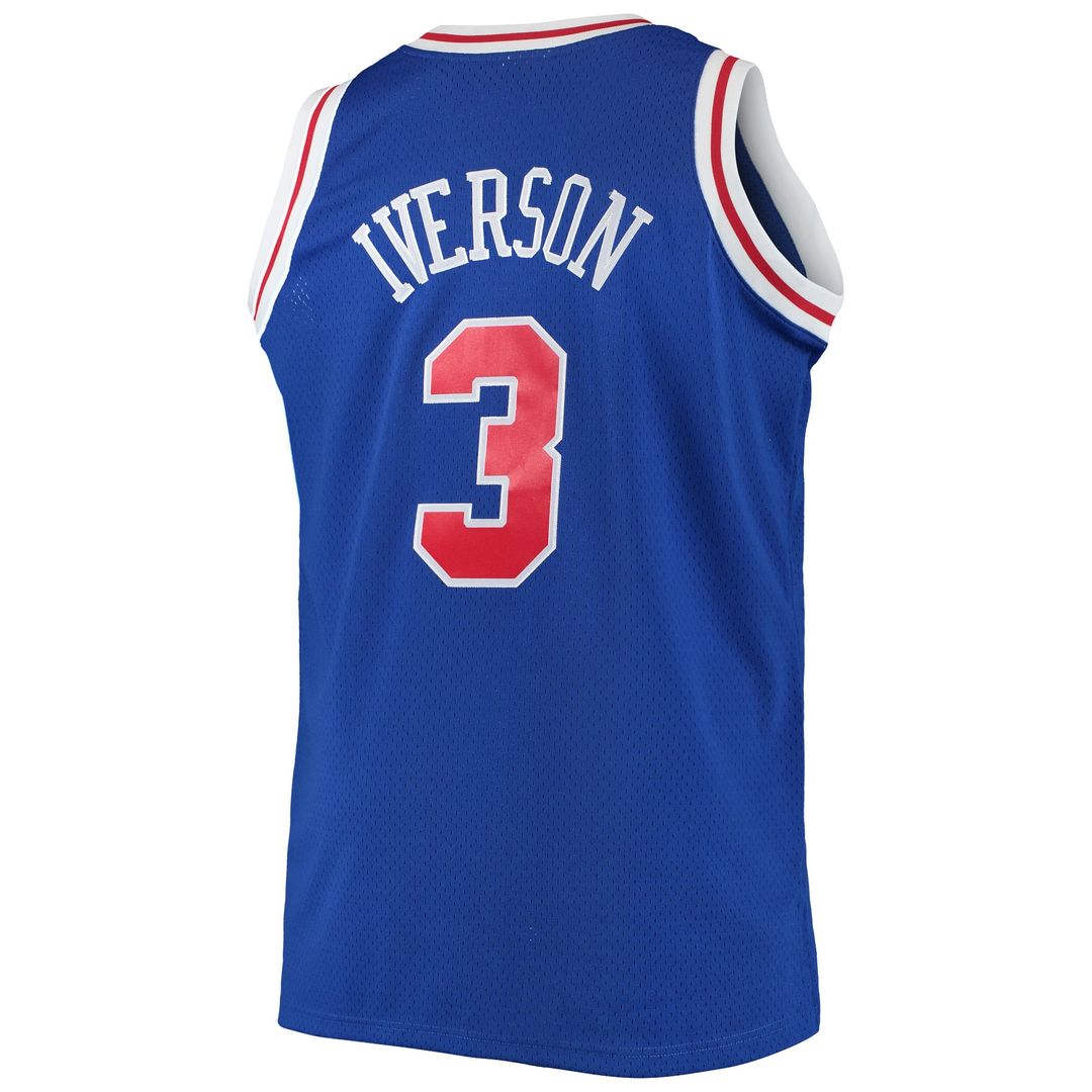 Allen Iverson Philadelphia 76ers Mitchell & Ness 1996/ 97 Big & Tall Hardwood Classics Swingman Jersey - Red | NBA Fan Gear