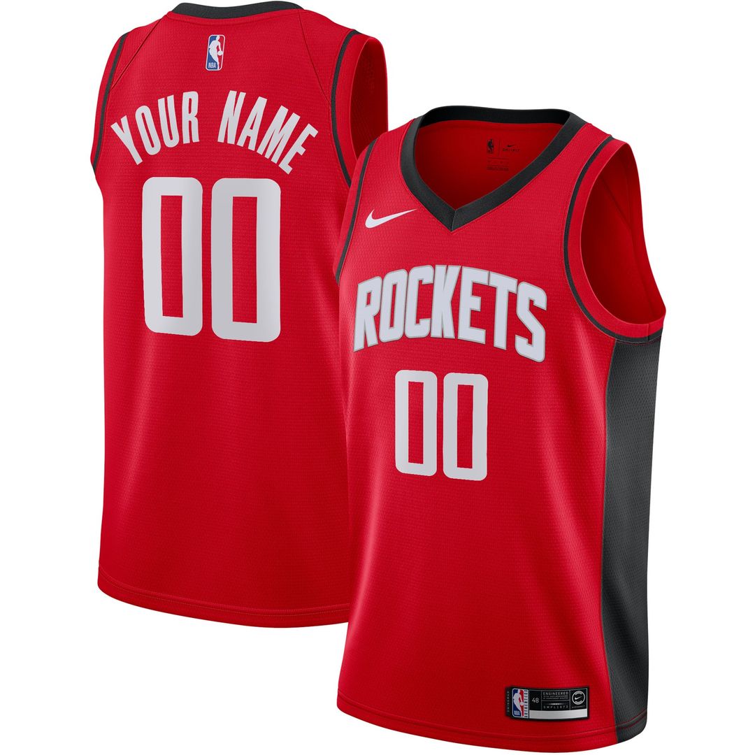 Houston Rockets Nike Custom Swingman Jersey - Icon Edition - Red | NBA Fan Gear