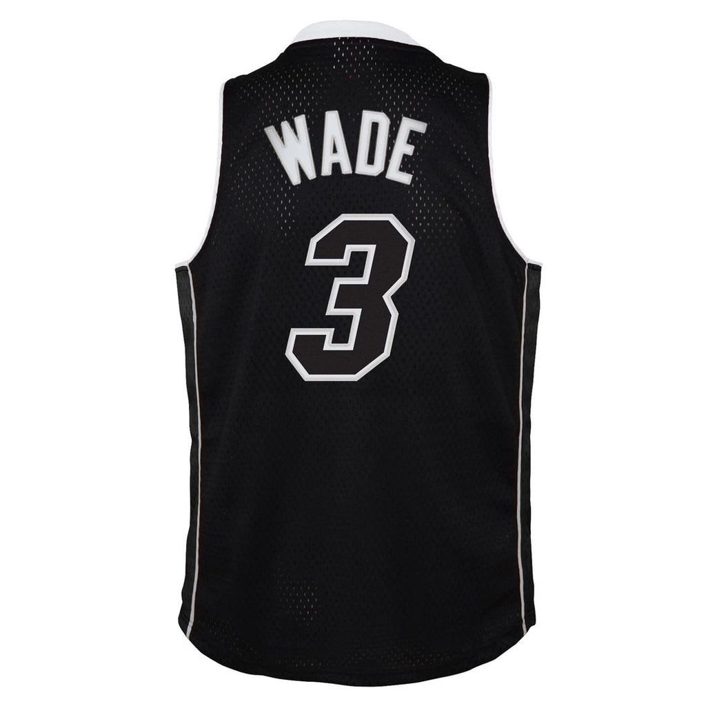 Dwyane Wade Miami Heat Mitchell & Ness Youth 2011/ 12 Hardwood Classics Swingman Alternate Jersey - Black | NBA Fan Gear