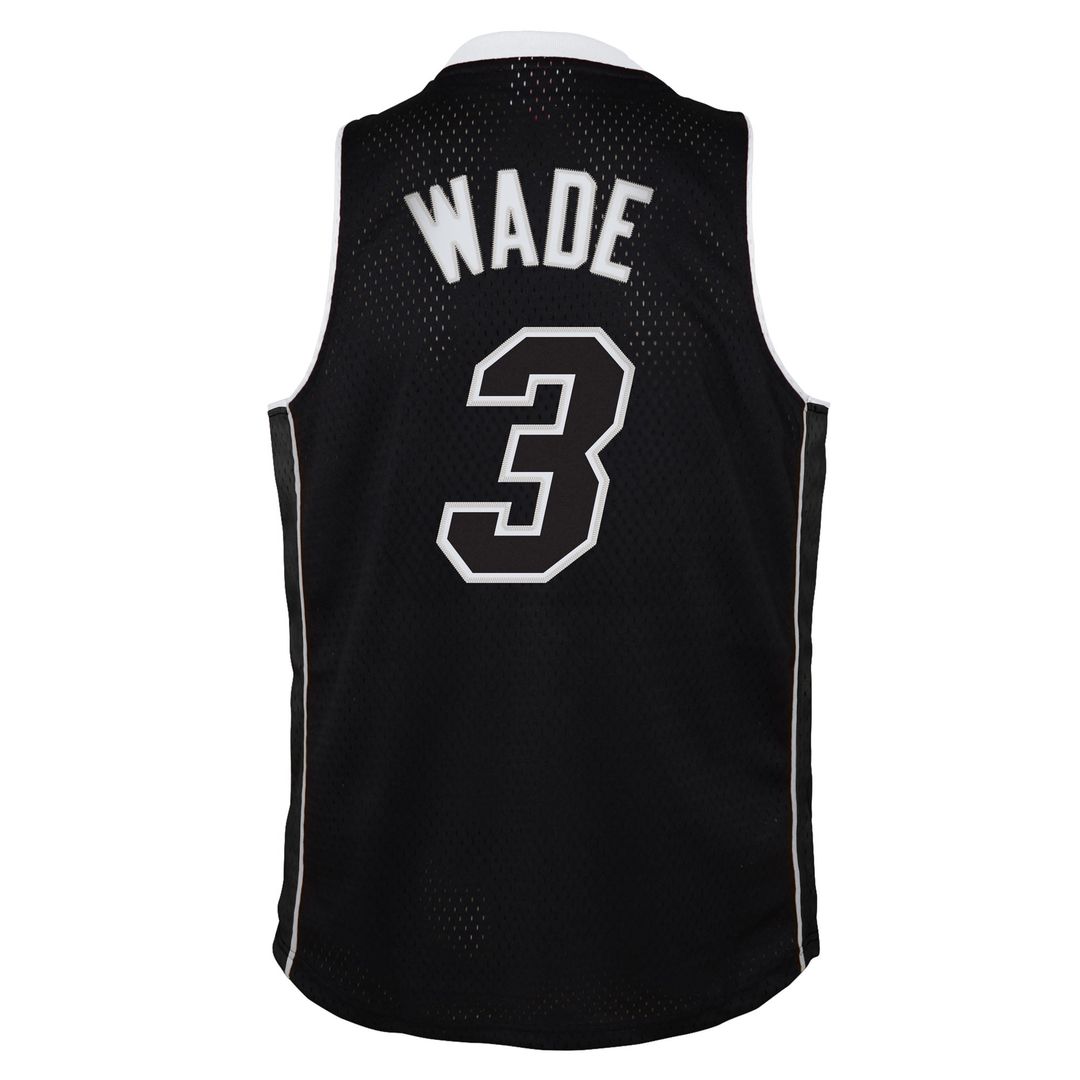 Dwyane Wade Miami Heat Mitchell & Ness Youth 2011/ 12 Hardwood Classics Swingman Alternate Jersey - Black | NBA Fan Gear