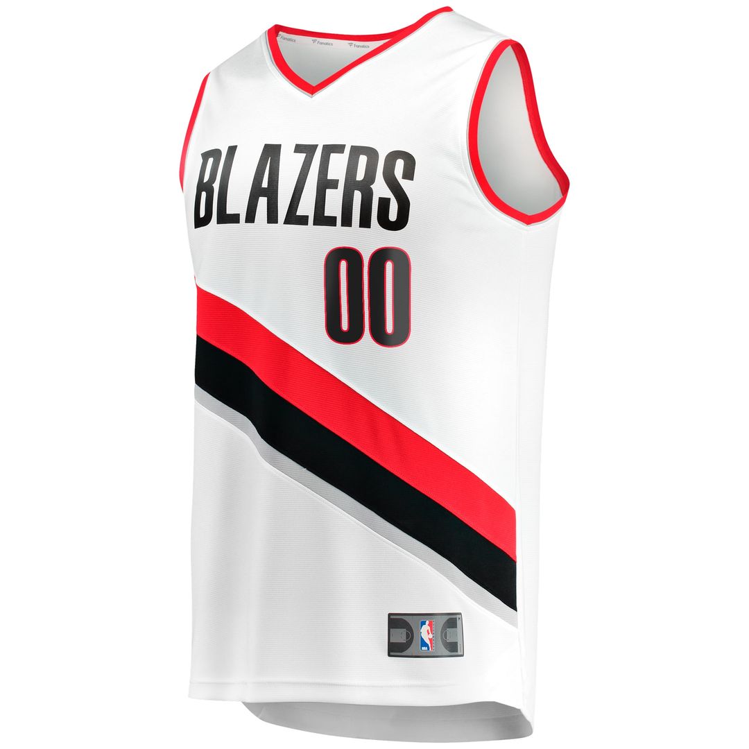 Portland Trail Blazers Fanatics Fast Break Custom Replica Jersey - Association Edition - White | NBA Fan Gear