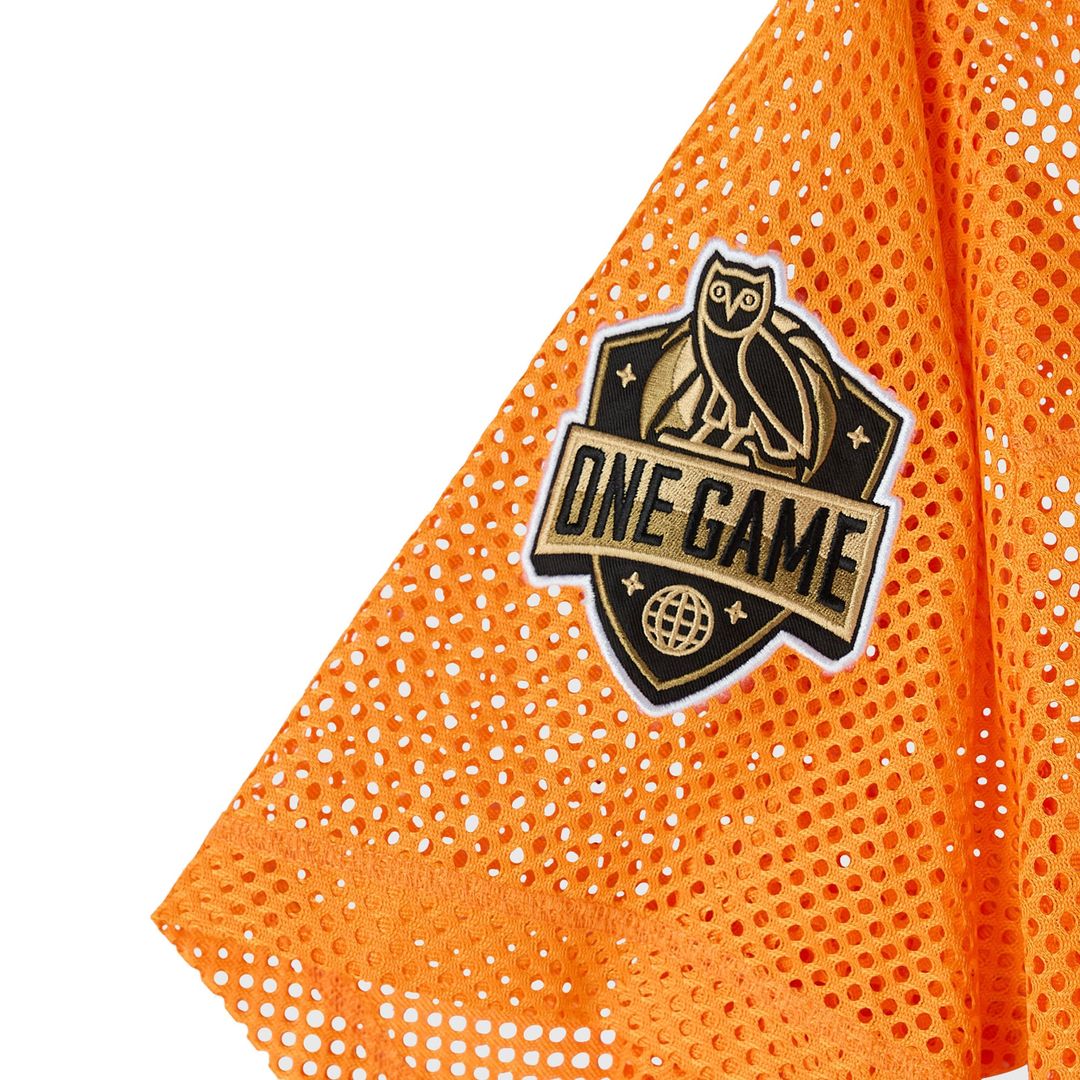 New York Knicks OVO x NBA Mesh Football Fashion Jersey - Orange | October's Very Own Fan Gear