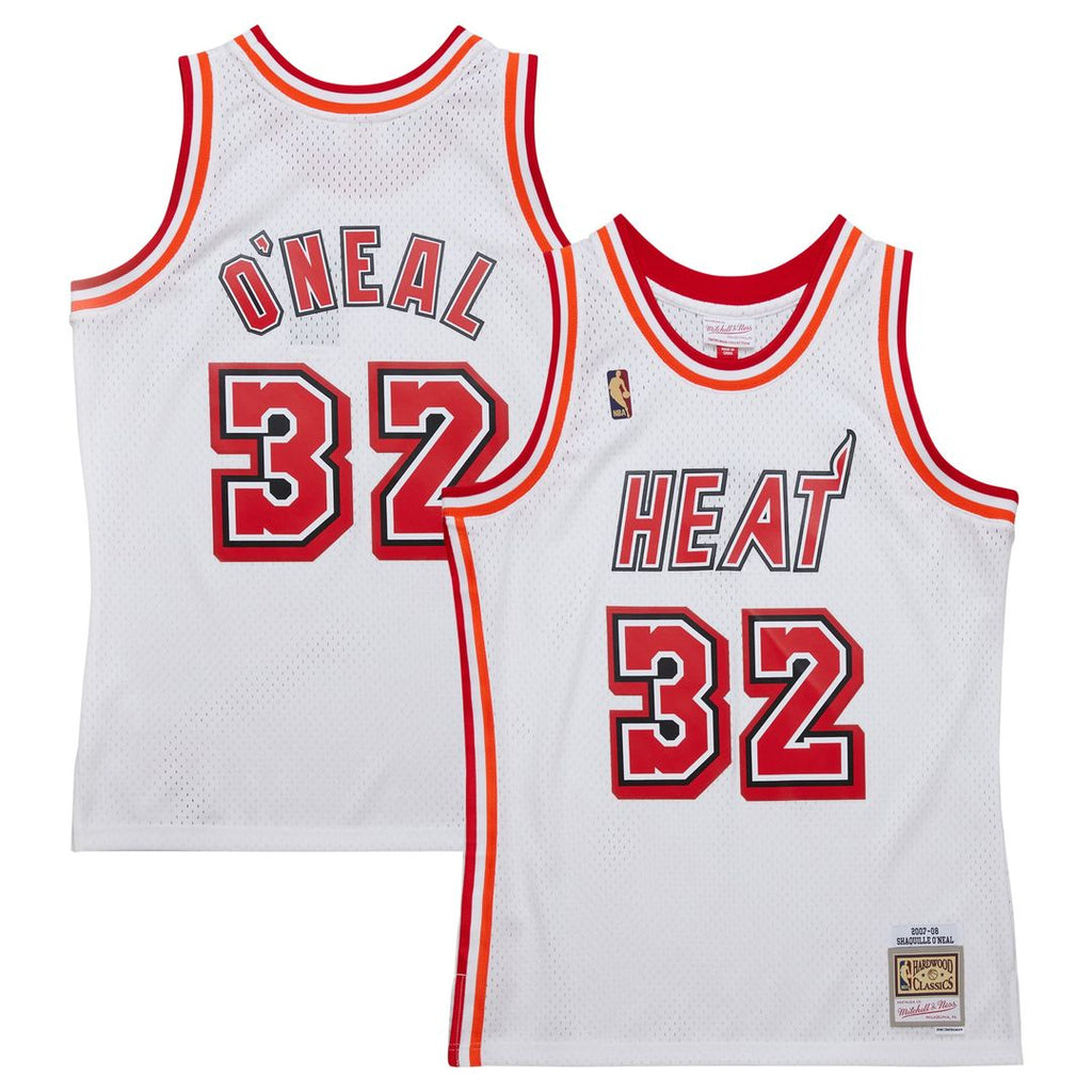 Shaquille O'Neal Miami Heat Mitchell & Ness 2007/ 08 Hardwood Classics Swingman Jersey - White | NBA Fan Gear