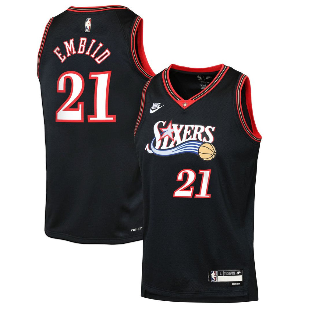 Joel Embiid Philadelphia 76ers Nike Youth Swingman Jersey - Classic Edition - Black | NBA Fan Gear