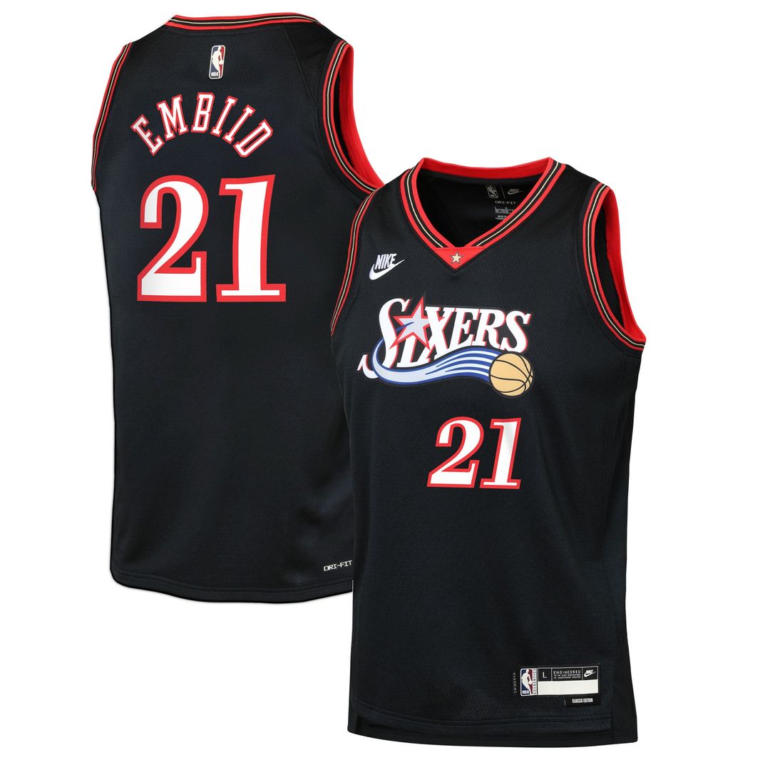 Joel Embiid Philadelphia 76ers Nike Youth Swingman Jersey - Classic Edition - Black | NBA Fan Gear