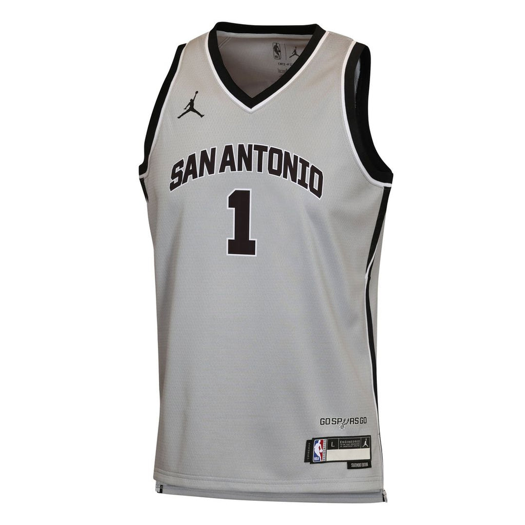 Victor Wembanyama San Antonio Spurs Jordan Brand Youth Swingman Jersey - Statement Edition - Silver | NBA Fan Gear