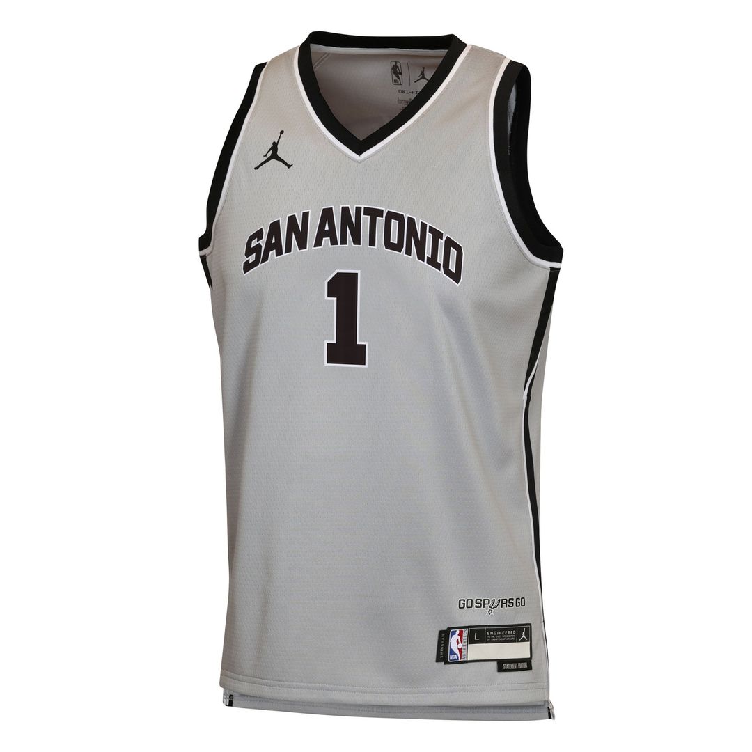 Victor Wembanyama San Antonio Spurs Jordan Brand Youth Swingman Jersey - Statement Edition - Silver | NBA Fan Gear