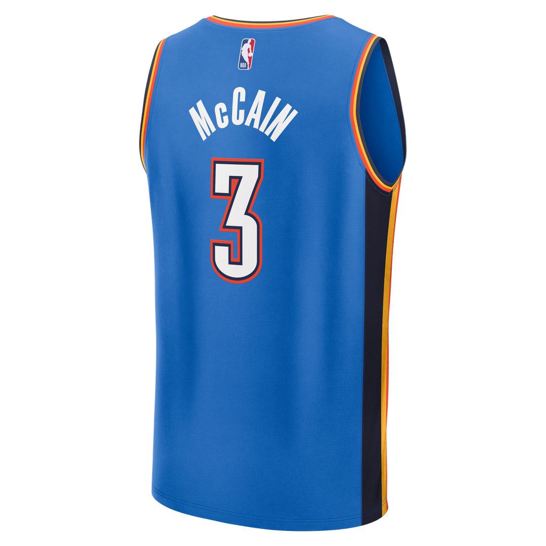Jared McCain Oklahoma City Thunder Fanatics Fast Break Replica Jersey - Icon Edition - Blue | NBA Fan Gear