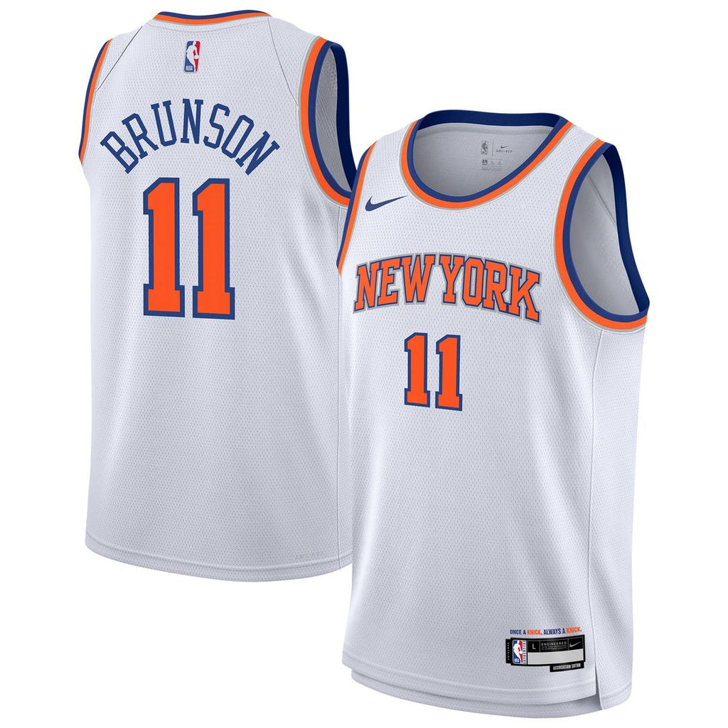 Jalen Brunson New York Knicks Nike Youth Association Swingman Jersey - White | NBA Fan Gear