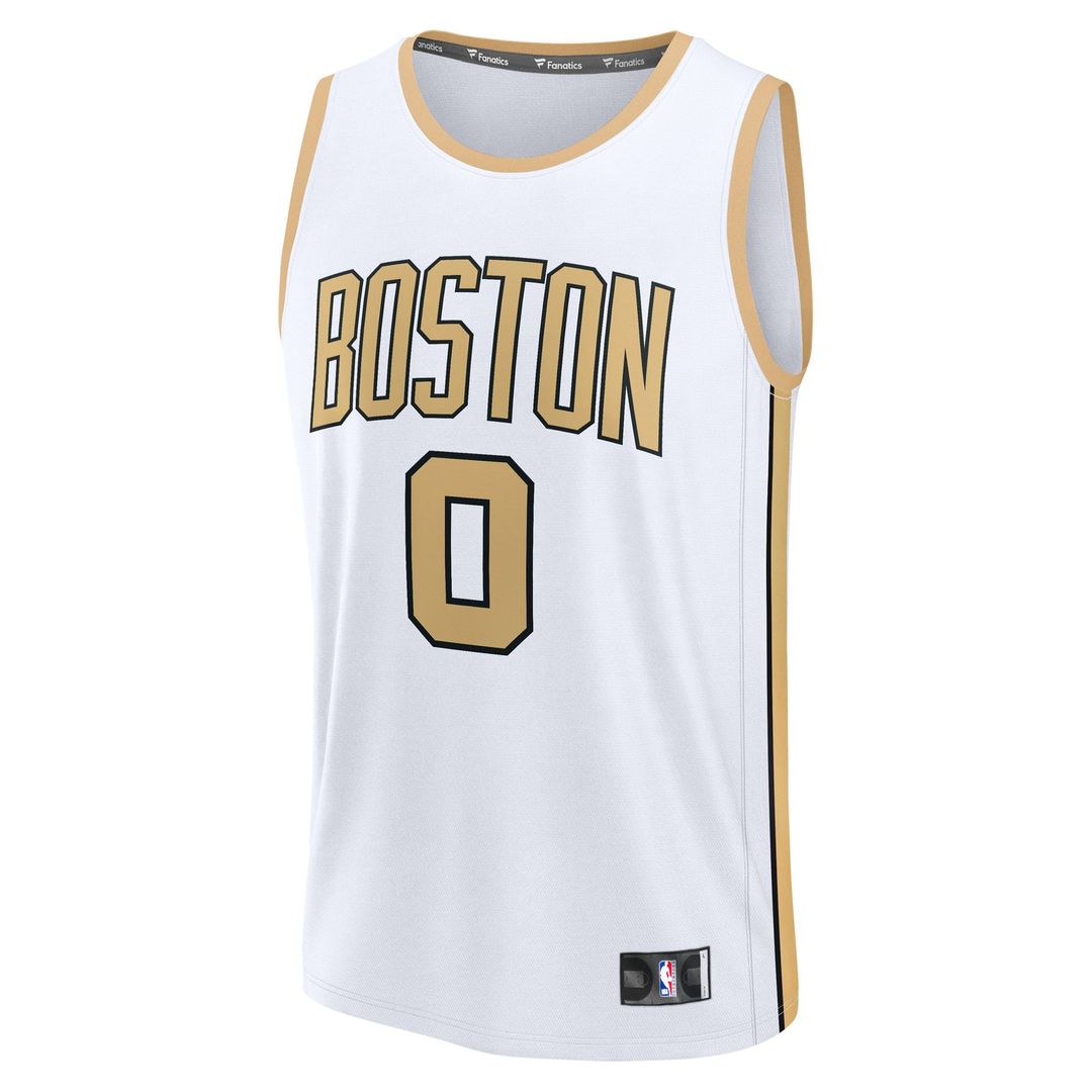 Jayson Tatum Boston Celtics Fanatics Youth 2025/ 26 City Edition Fast Break Jersey - White | NBA Fan Gear