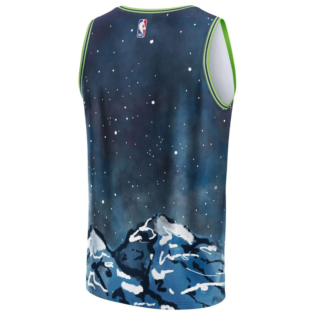 Minnesota Timberwolves NBA & KidSuper Studios by Fanatics Unisex Hometown Jersey - Blue | Fan Gear