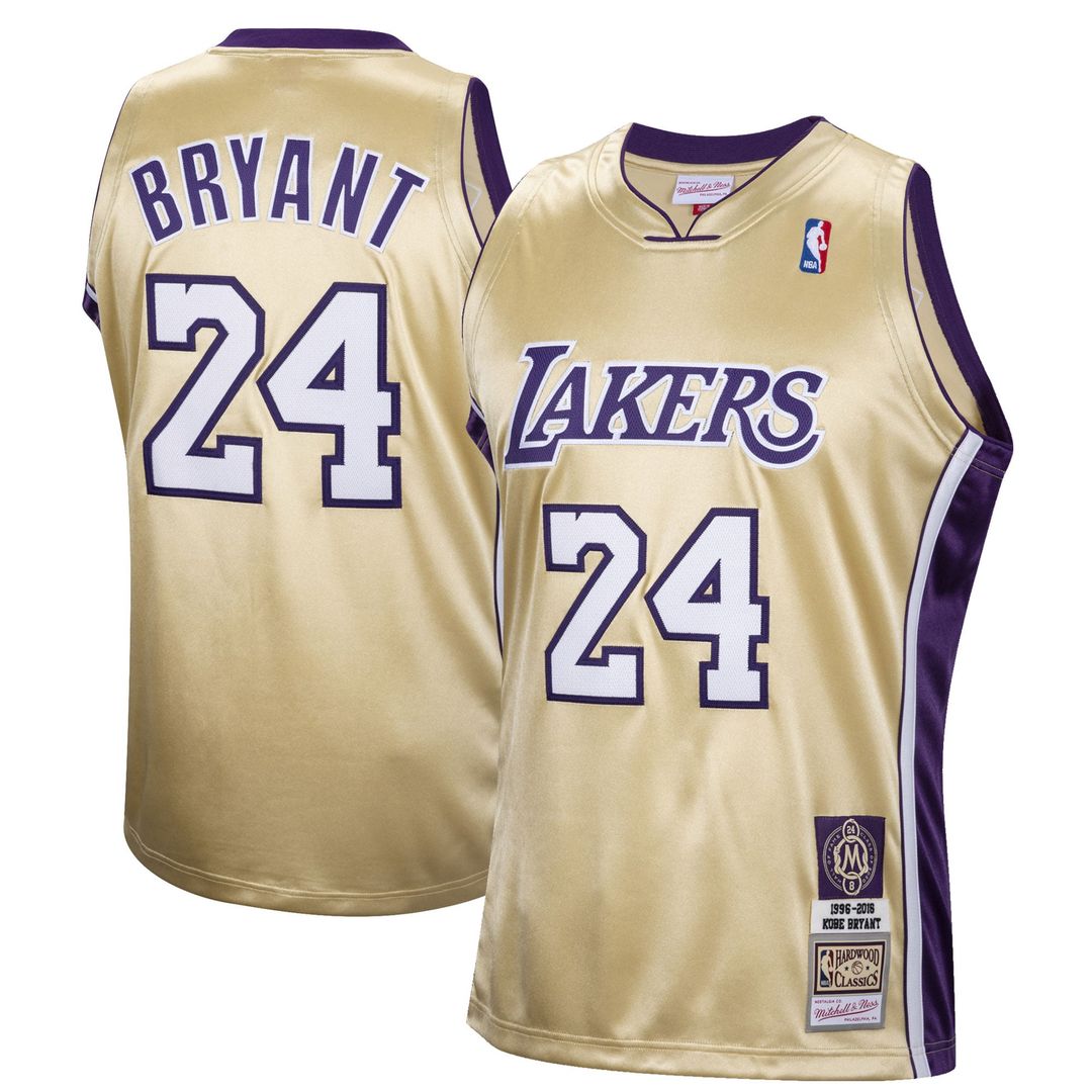 Kobe Bryant Los Angeles Lakers Mitchell & Ness Hall of Fame Class of 2020 #24 Authentic Hardwood Classics Jersey - Gold | NBA Fan Gear