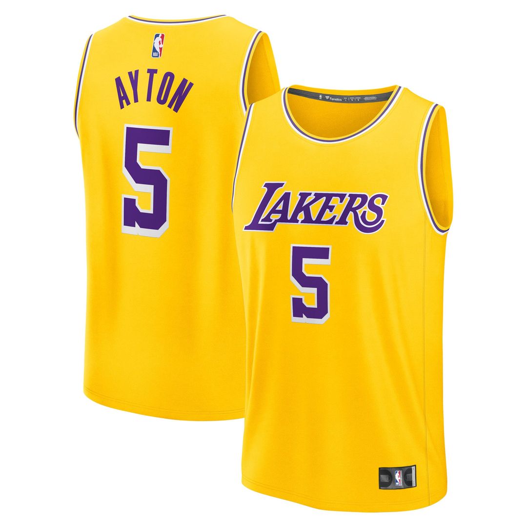 Deandre Ayton Los Angeles Lakers Fanatics Fast Break Replica Player Jersey - Icon Edition - Gold | NBA Fan Gear