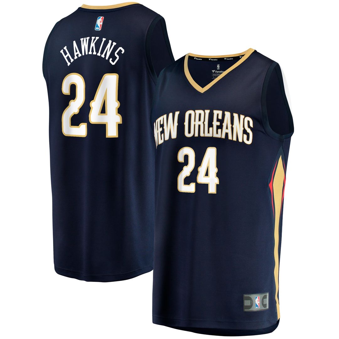 Jordan Hawkins New Orleans Pelicans Fanatics Fast Break Replica Jersey - Icon Edition - Navy | NBA Fan Gear