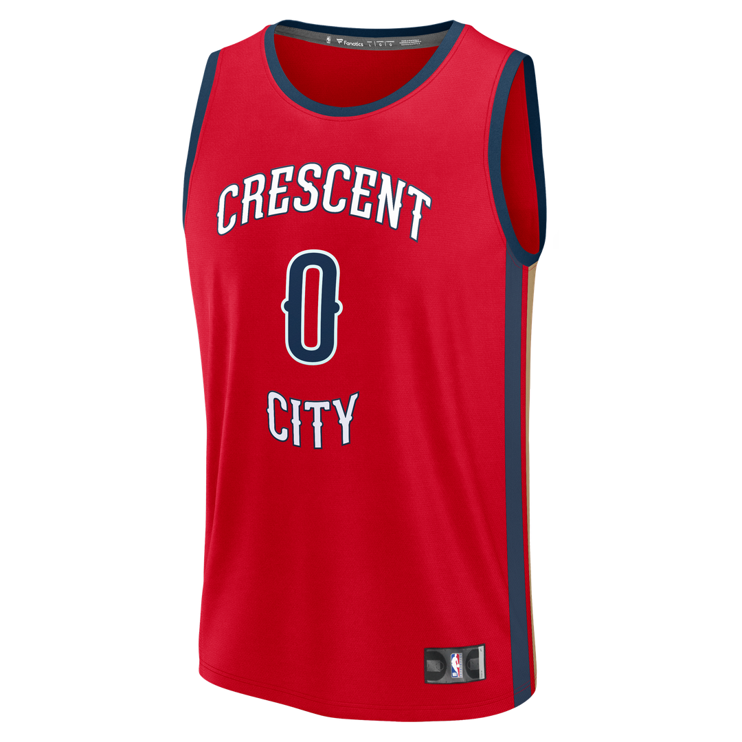 Jeremiah Fears New Orleans Pelicans Fanatics Fast Break Replica Player Jersey - Statement Edition - Red | NBA Fan Gear
