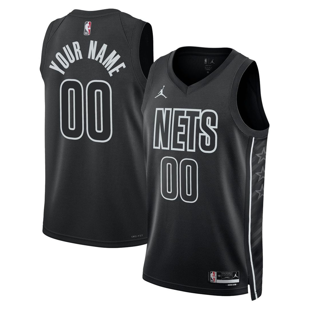 Brooklyn Nets Jordan Brand Unisex 2022/ 23 Swingman Custom Jersey - Statement Edition - Black | NBA Fan Gear
