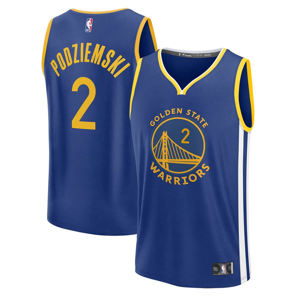 Brandin Podziemski Golden State Warriors Fanatics Fast Break Replica Player Jersey - Icon Edition - Royal | NBA Fan Gear
