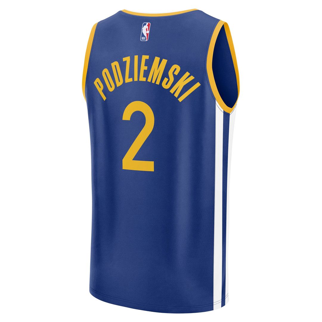 Brandin Podziemski Golden State Warriors Fanatics Fast Break Replica Player Jersey - Icon Edition - Royal | NBA Fan Gear