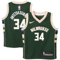 Giannis Antetokounmpo Milwaukee Bucks Nike Preschool Swingman Player Jersey - Icon Edition - Hunter Green | NBA Fan Gear