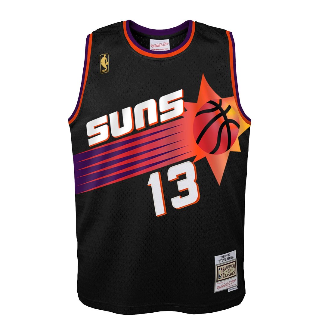 Steve Nash Phoenix Suns Mitchell & Ness Toddler 1996/ 97 Swingman Jersey - Black | NBA Fan Gear