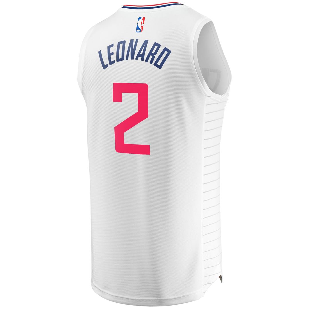 Kawhi Leonard LA Clippers Fanatics Fast Break Replica Player Jersey - White - Association Edition | NBA Fan Gear